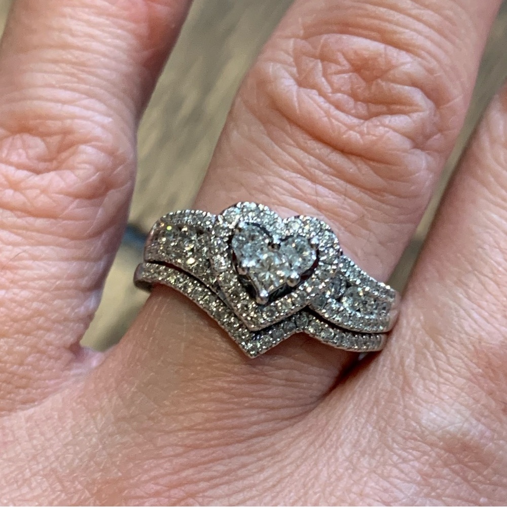 10KT Diamond Wedding Band Set